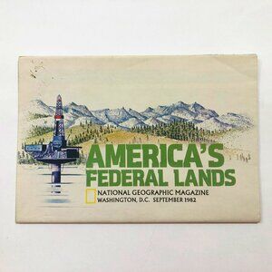 Vintage America’s Federal Lands Map National Geographic September 1982 29x42.5"